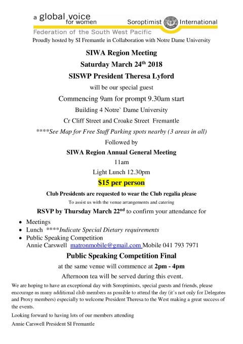 AGM AND REGION Meeting March 2018 Small